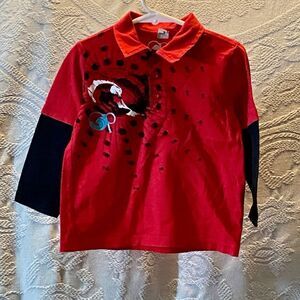 10/$50 OP Of Red and Black Kids Polo Shirt Size 3T/NP3